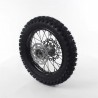 ROUE COMPLETE ARRIERE ACIER AVEC PNEU YUANXING NOIRE 16" - Ø15