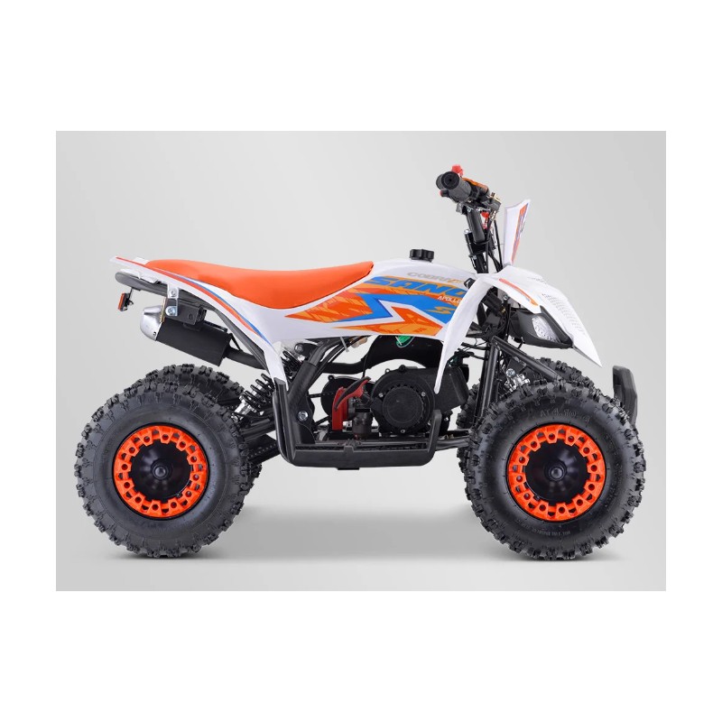Pocket Quad Enfant LXF 49cc 2T - Mini Quad Tout-terrain, Version S, Orange, Pour Jeunes Pilotes