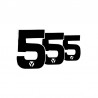 NUMERO 5 DE PLAQUE YCF NOIR 8CM