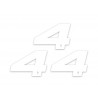 NUMERO 4 DE PLAQUE YCF BLANC 11CM