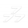 NUMERO 7 DE PLAQUE YCF BLANC 11CM
