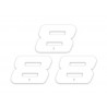 NUMERO 8 DE PLAQUE YCF BLANC 11CM