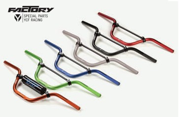 Guidon YCF En Acier Chromoly - Noir, 22,2 Mm De Diamètre, 760 Mm De Largeur